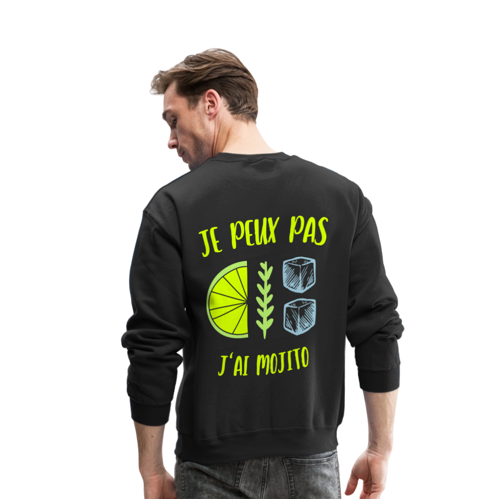 Men's Printed Crewneck Sweatshirt - black