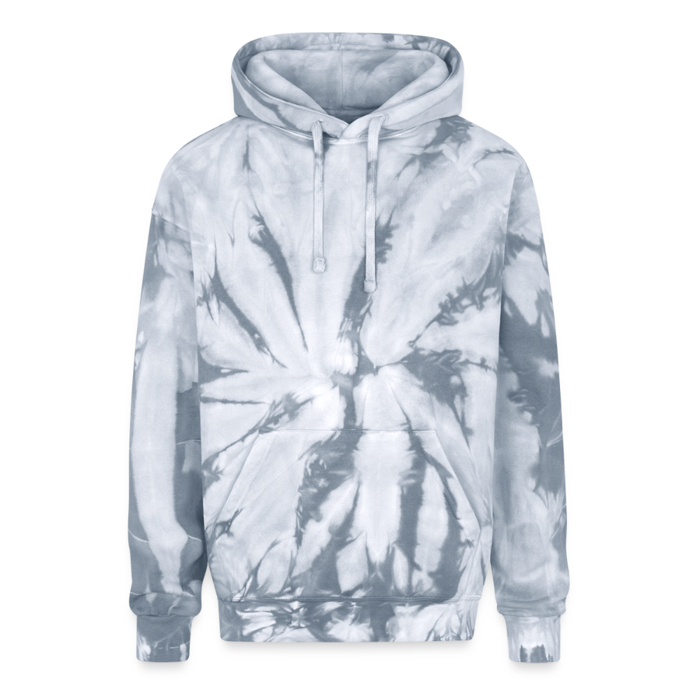 Men's Adult Tie Dye Hoodie - spider silver