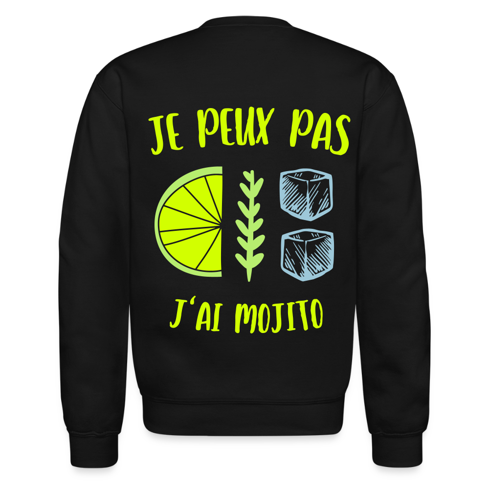Men's Printed Crewneck Sweatshirt - black
