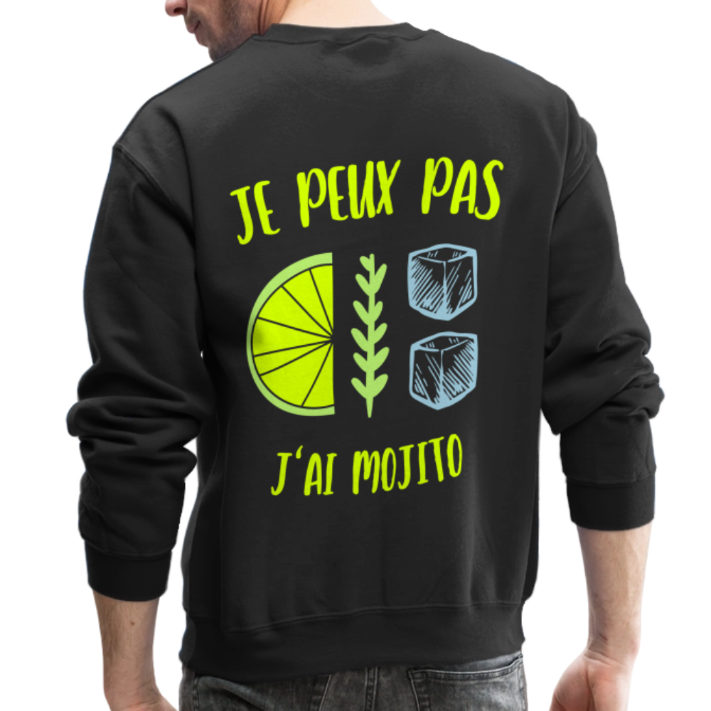 Men's Printed Crewneck Sweatshirt - black
