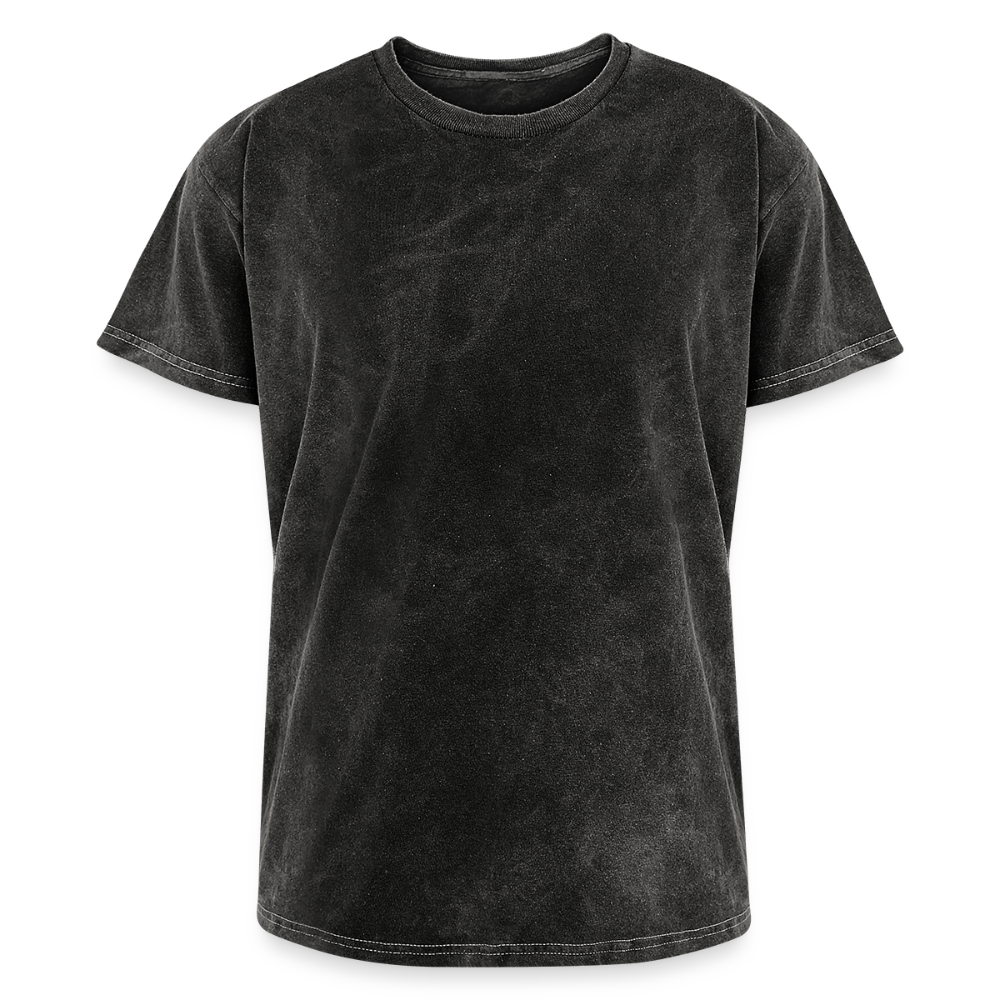 Men's Graphic Printed Mineral Wash T-shirt - mineral black