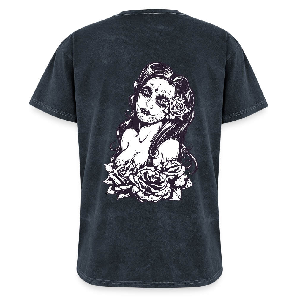 Men's Graphics Printed Mineral Wash T-shirt - mineral navy