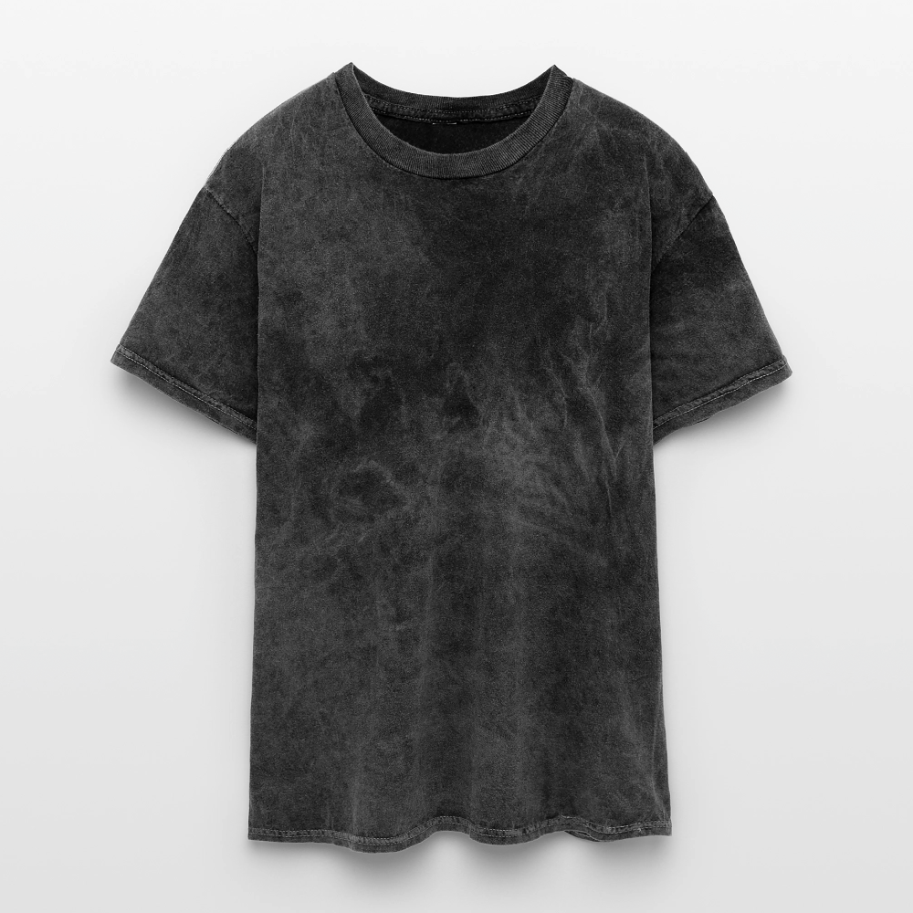 Men's Graphic Printed Mineral Wash T-shirt - mineral black