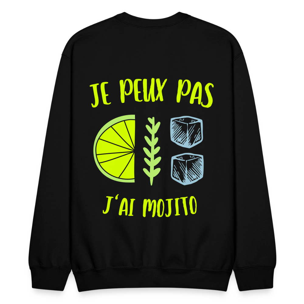 Men's Printed Crewneck Sweatshirt - black