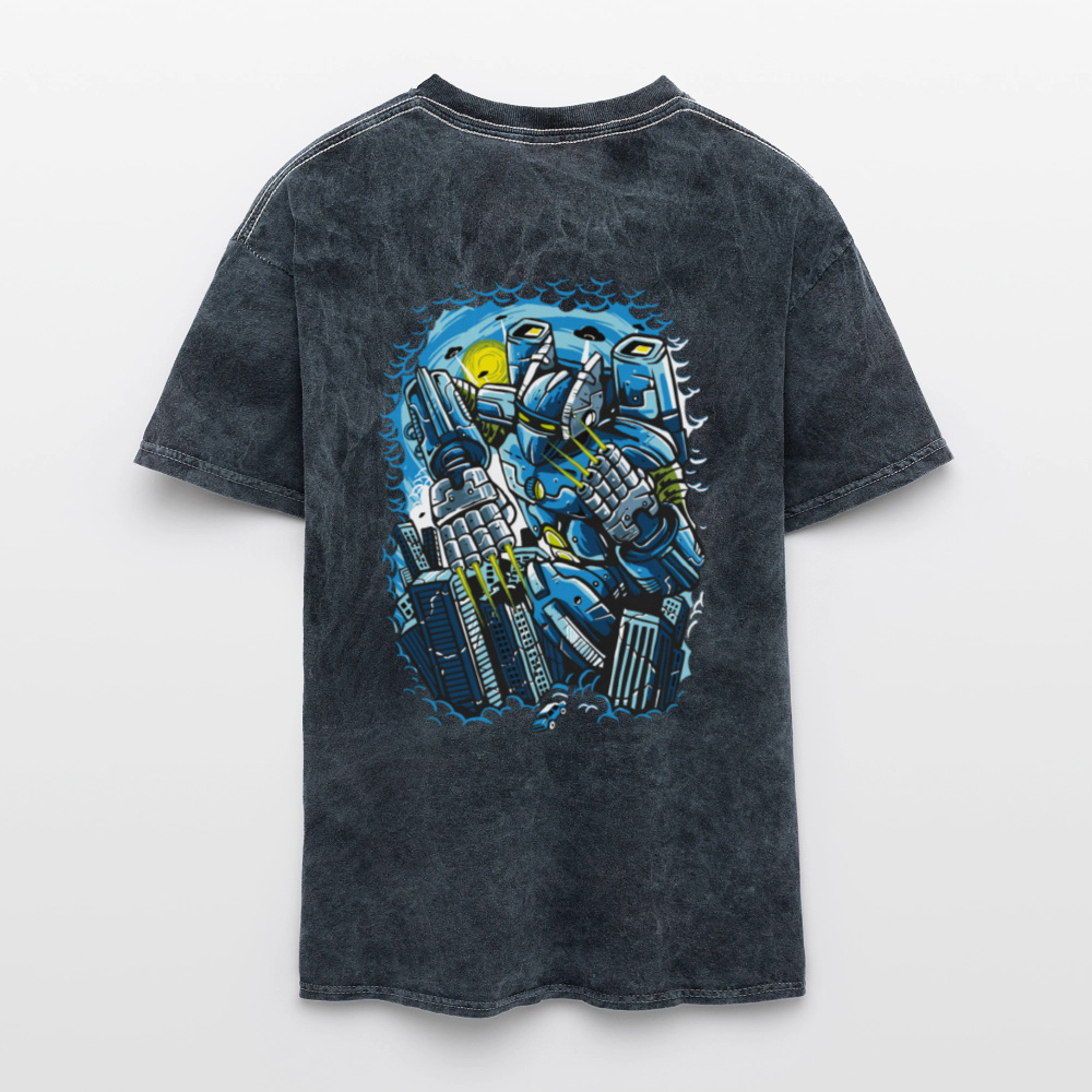 Men's Graphics Printed Mineral Wash T-shirt - mineral navy