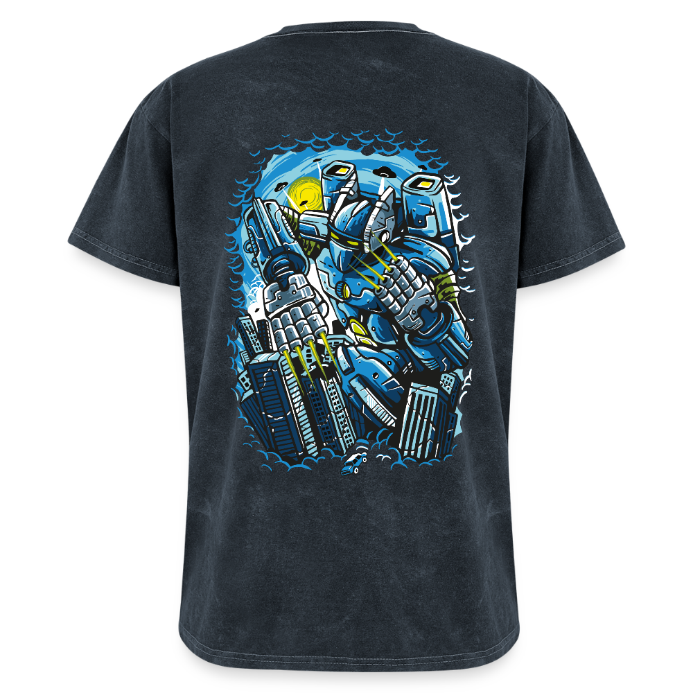 Men's Graphics Printed Mineral Wash T-shirt - mineral navy