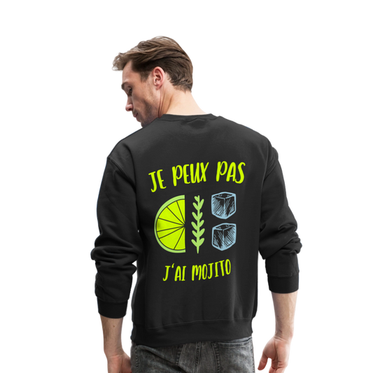 Men's Printed Crewneck Sweatshirt - black