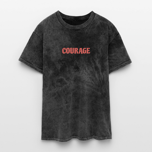 Mineral Wash Printed T-shirt - mineral black