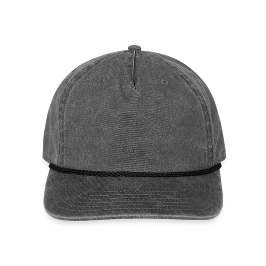 Vintage Washed Rope Cap - washed black