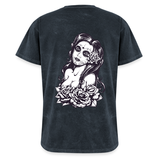 Men's Graphics Printed Mineral Wash T-shirt - mineral navy