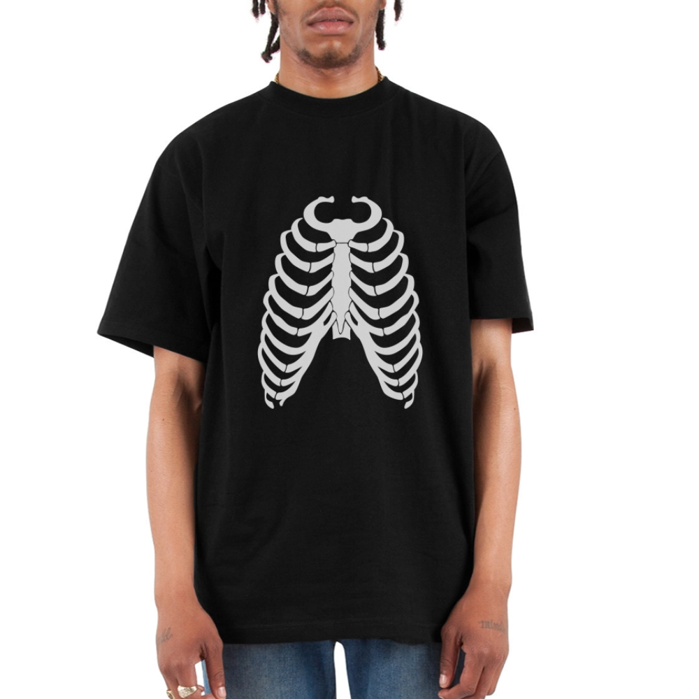 Men's Oversized Graphics Printed Heavyweight T-Shirt - black