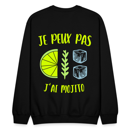Men's Printed Crewneck Sweatshirt - black