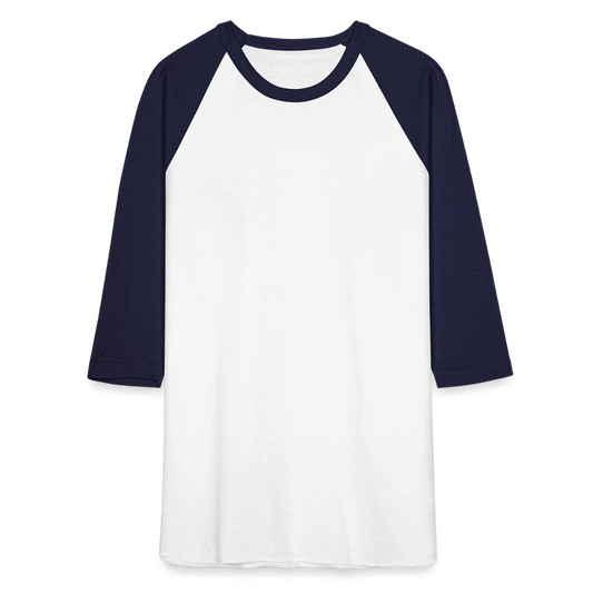 Women Baseball T-Shirt - white/navy