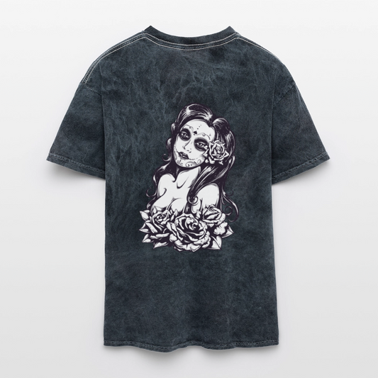 Men's Graphics Printed Mineral Wash T-shirt - mineral navy