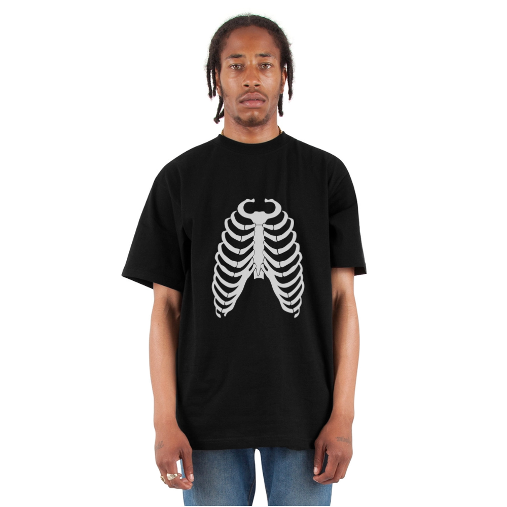 Men's Oversized Graphics Printed Heavyweight T-Shirt - black