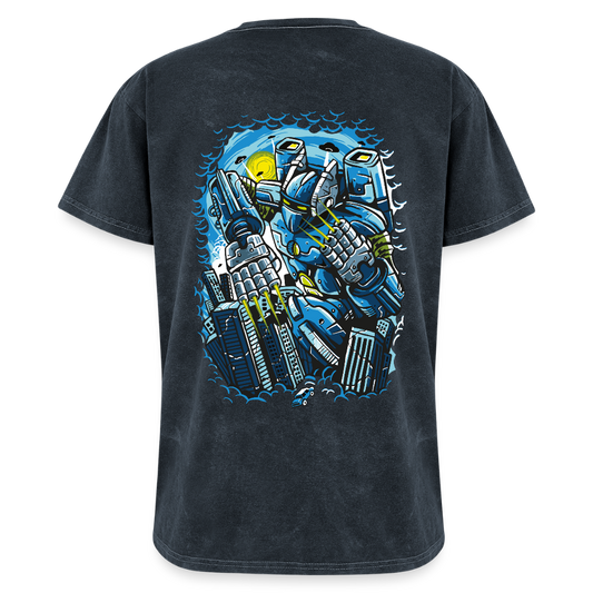 Men's Graphics Printed Mineral Wash T-shirt - mineral navy